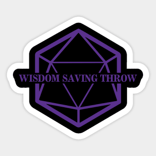 Wisdom Saving Throw Sticker